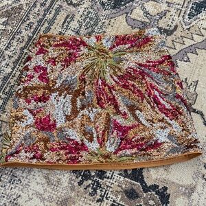 Le Superbe abstract floral sequin mini skirt
